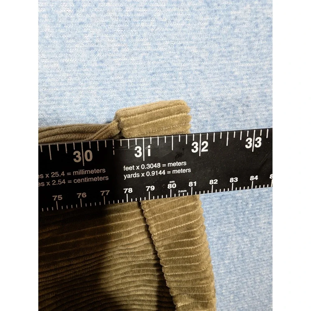Murano Pants Mens 40x32 Brown Corduroy Pleated Dress Slacks Cuffed Casual